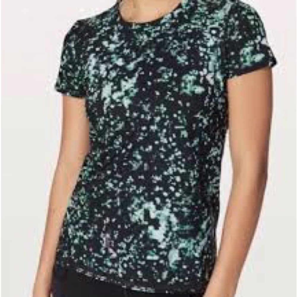 Lululemon Women's Into the Sun Tee Pixel Haze Multi Black/Black